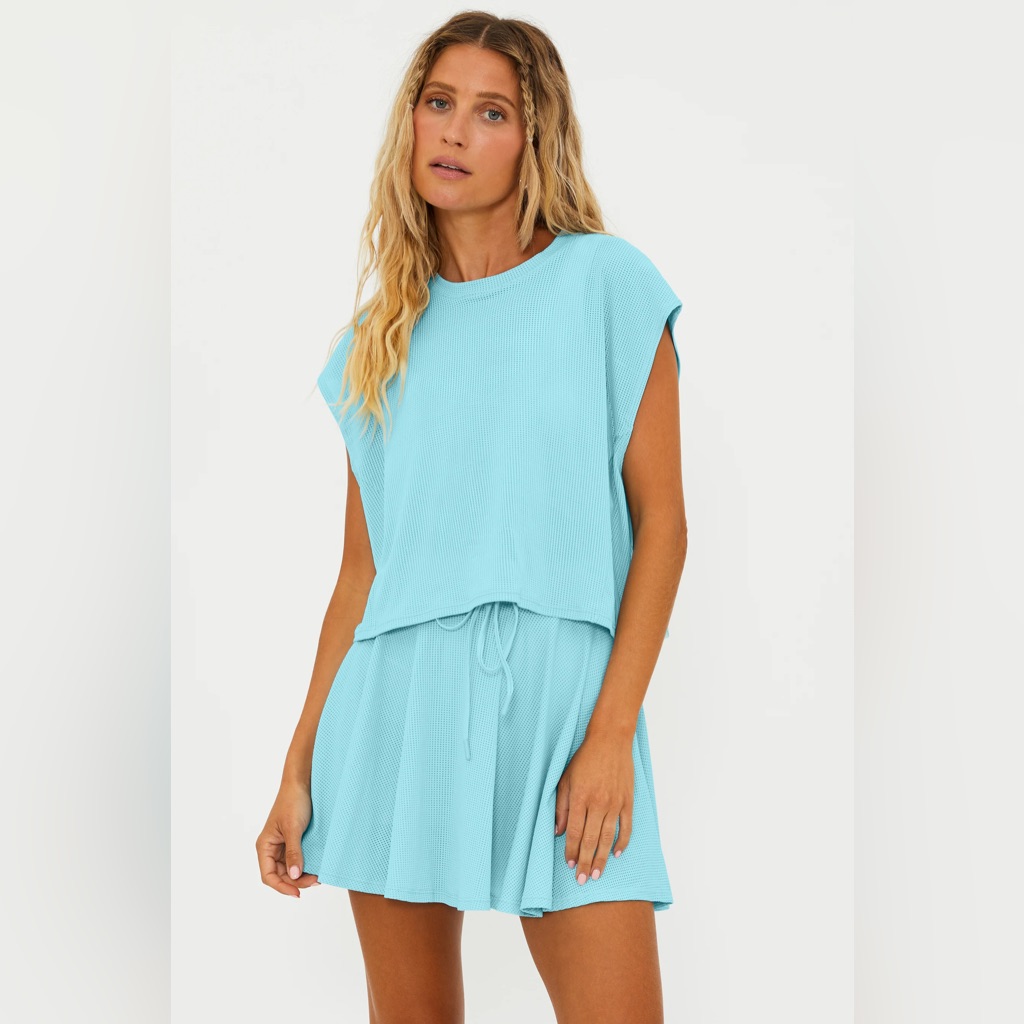 Beach Riot Gail Muscle Tank Blueberry Ice